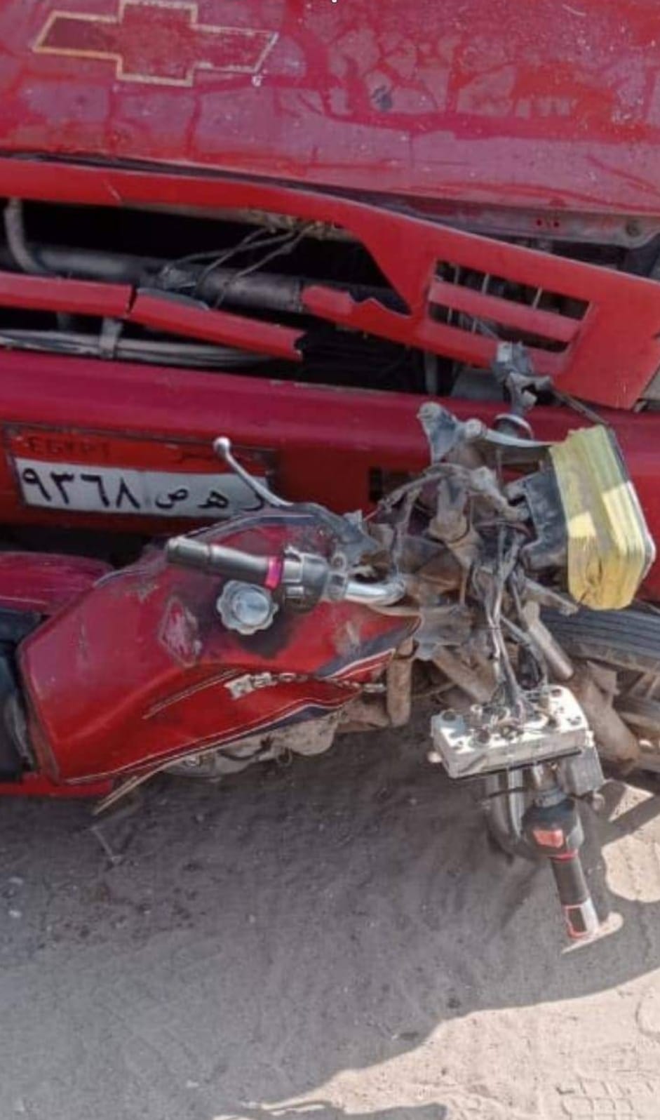 آثار الحادث