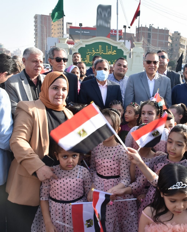 افتتاح ميدان الإشارة في منيا القمح 02