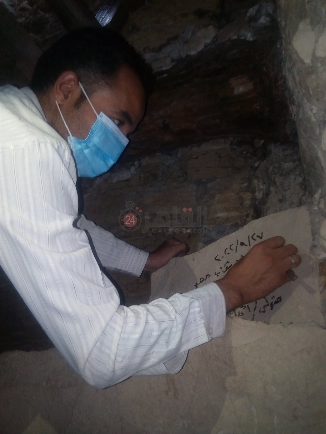 أعمال ترميم وصيانة هرم ميدوم بـ بني سويف (2)