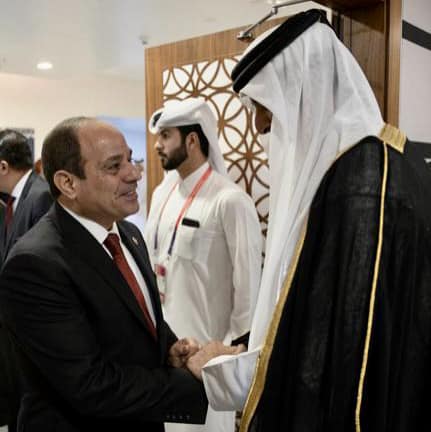 الرئيس السيسي والأمير تميم