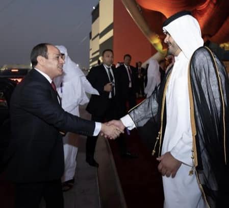 الرئيس السيسي خلال زيارة قطر