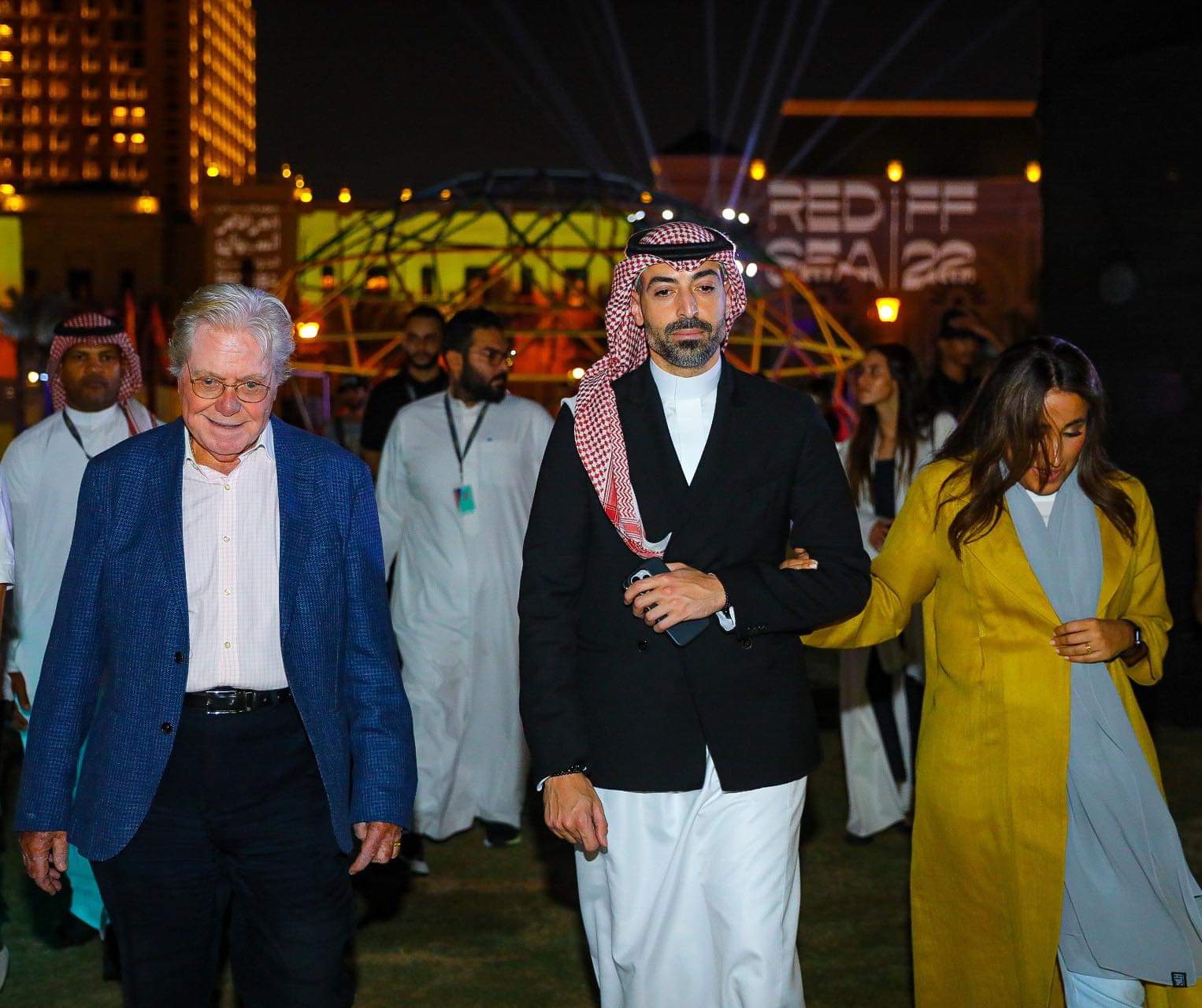 حسين فهمي يشهد العرض الخاص لفيلم خلي بالك من زوزو في مهرجان البحر الأحمر (4)