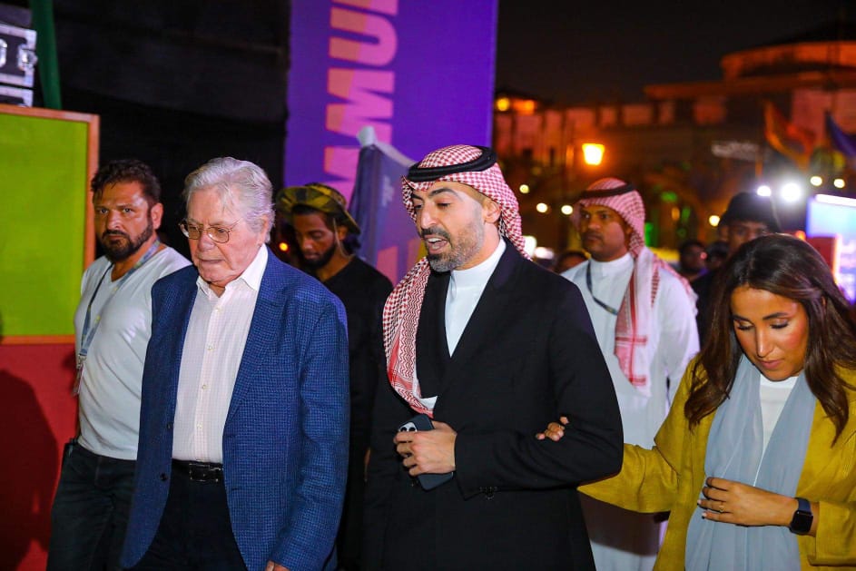 حسين فهمي يشهد العرض الخاص لفيلم خلي بالك من زوزو في مهرجان البحر الأحمر (5)