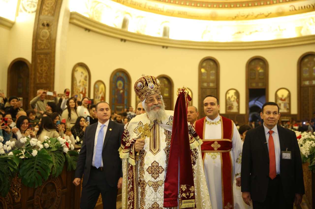 قداس عيد الميلاد المجيد من كاتدرائية ميلاد المسيح بالعاصمة الإدارية