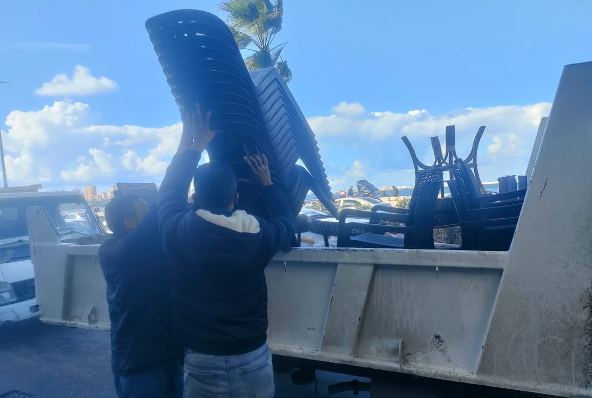 حملات لإزالة الإشغالات فى الإسكندرية 