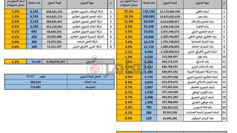 تمويلات البنوك والشركات