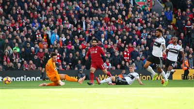 صلاح يتقدم لليفربول بالهدف الأول في مرمي فولهام