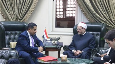 مفتي الجمهورية يستقبل مبعوث رئيس الوزراء البريطاني لحرية الدين والعقيدة