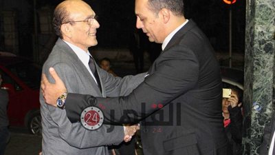 نجوم الفن فى عزاء الفنان الراحل محمود القلعاوي (صور)