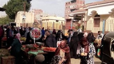 عرض يومي مستمر.. تجمعات كبيرة داخل سوق الباجور بالمنوفية دون تدخل المسئولين (صور)