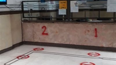 التضامن تخصص علامات إرشادية للوقاية من كورونا أثناء صرف المعاشات اليوم (صور)