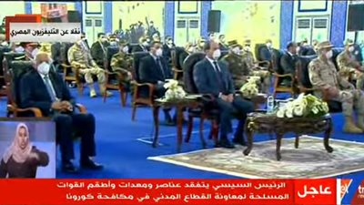 السيسي: “لو الأمر محتاج نوزع كمامات بنص التكلفة أو بدون تكلفة لمواجهة كورونا هنعمل ده”