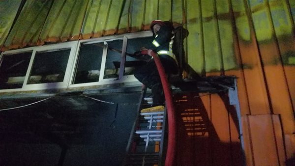 حريق بشركة تعبئة