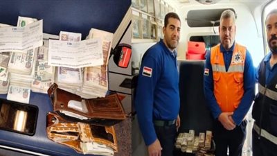  مسعف وسائق سيارة إسعاف يعيدان أكثر من نصف مليون جنيه وشيكات على بياض لأسرة مصابين بسوهاج|صور