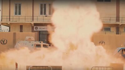 مسلسل حرب الحلقة 3.. العناصر الإرهابية تفجر قسم ثالث العريش