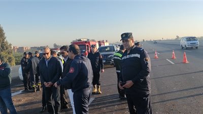 تفاصيل عودة الحركة المرورية بطريق شبرا بنها الحر عقب انقلاب سيارة | صور 