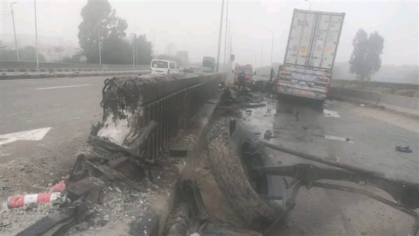 جانب من حادث تصادم