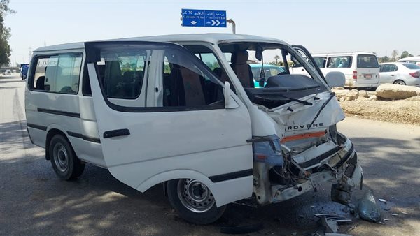 حادث انقلاب ميكروباص