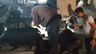 إصابة ثلاثة أشخاص بحادث تصادم بطريق طحا شبين القناطر 