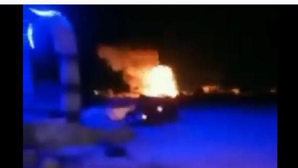 انفجار جراء الهجوم