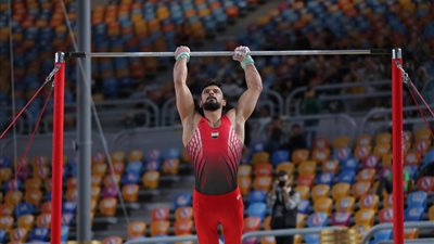 أحمد المراغي يحتل المركز الخامس في جهاز العقلة بكأس العالم للجمباز