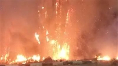 اندلاع حريق في محطة للطاقة الحرارية بأصفهان غربي إيران 