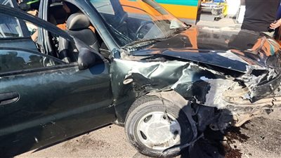 4 مصابين في حادث تصادم سيارتين ملاكي بطريق الضبعة بمنطقة أوسيم