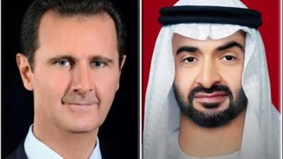 الأسد يبحث هاتفيا التطورات الإيجابية على الساحة العربية مع محمد بن زايد