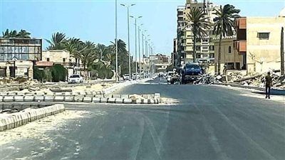 يوتيرن على طريق محور الفاتح بالعريش يثير اندهاش المواطنين 