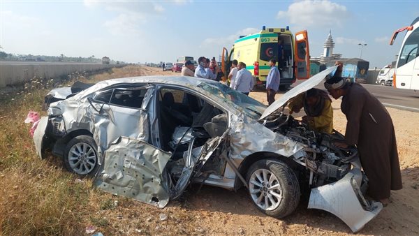 حادث انقلاب سيارة