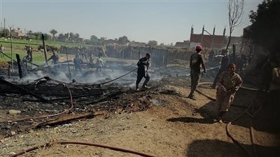 إصابة ممرضة وربة منزل في حريق منزل ببني سويف 