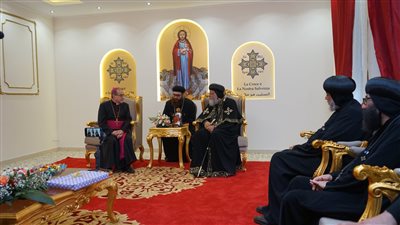 البابا تواضروس الثاني يستقبل رئيس أساقفة ميلانو