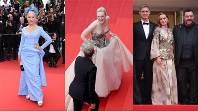 إطلالات مهرجان كان 2023.. إيل فانينج وهيلين ميرين تخطفان أنظار الحضور