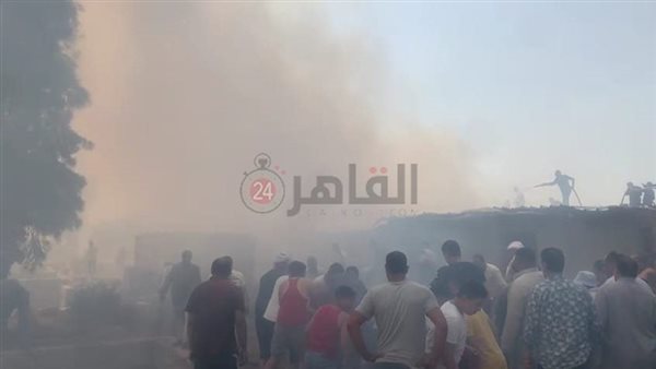 حريق في مصنع كتان