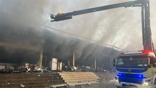 حريق هائل في سوق