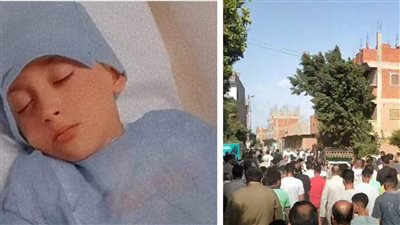 دُفن بجوار جده الشهيد.. المئات يشيعون جنازة الطفل إبراهيم شهاب محارب السرطان بالمنوفية