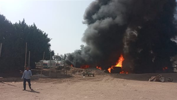 حريق عربات الوقود