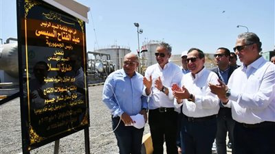 وزير البترول يفتتح توسعات حقل شمال جيسوم