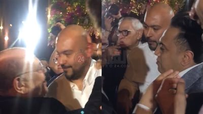 السبكي وعلي ربيع وأوس أوس في حفل زفاف ميرنا نور الدين | صور