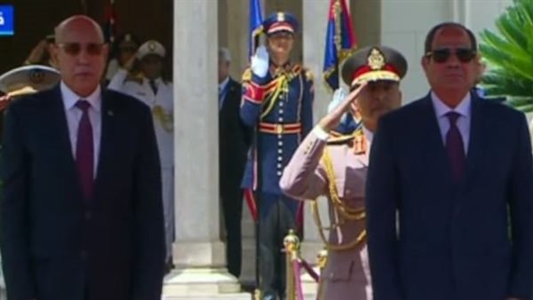  استقبال الرئيس الموريتاني