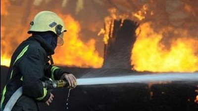 السيطرة على حريق بمخلفات قمامة داخل مركز بحوث الغازات بالتبين