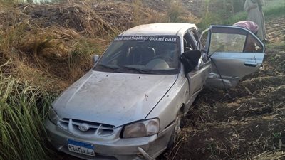 جميعهم في حالة خطرة.. إصابة 5 أشخاص في انقلاب سيارة ملاكي بالغربية 