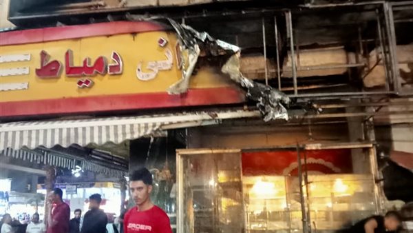 حريق بمحل حليوات