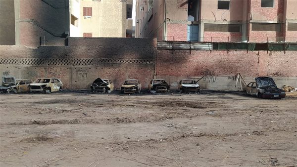 حريق 7 سيارات بجراج