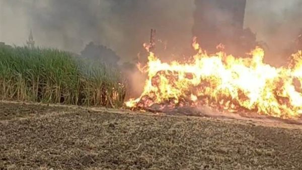 حريق عصارة قصب 