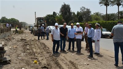 محافظ الجيزة يتفقد نسب التنفيذ بمشروع تغطية ترعة المنصورية| صور