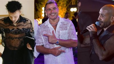 آخرهم عمرو دياب.. فنانون أثاروا جدلًا لظهورهم بقميص شفاف