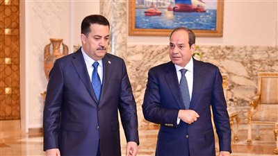 السيسي يستقبل رئيس الوزراء العراقي بقصر الاتحادية