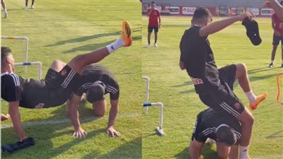 مقلب ماركة مسجلة من أفشة والسولية ضد محمد شريف في مران الأهلي | فيديو