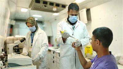 الكشف على 1847 حالة خلال قافلة علاجية في المنيا